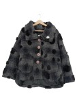 Vorschaubild 1 von Damen Winterjacke Grau Gr. 40/L Modisch Wolle