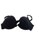 Vorschaubild 1 von BH Push-Up T-Shirt BH Schwarz Gr. 85C Baumwolle Elasthan Uni Basic Alltag