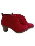 Vorschaubild 1 von Damen Stiefeletten Gr. 37 Rot Modisch Schnürung