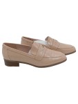 Vorschaubild 1 von Damen Loafer Kroko-Prägung Slipper Beige Gr. 38.5 Elegant Business