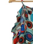 Vorschaubild 4 von Damen Sommerkleid 34 Mehrfarbig Blumenmuster Bohemian Cut-Outs Rüschen