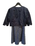 Vorschaubild 5 von Damen Businesskleid mit Blazer Gr. 40/L Blau Gepunktet