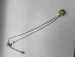 Vorschaubild 3 von Halskette Damen Elegant Gelb Geometrisch Strass 49cm
