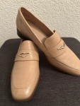 Vorschaubild 3 von Damen Loafer Kroko-Prägung Slipper Beige Gr. 38.5 Elegant Business