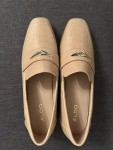 Vorschaubild 2 von Damen Loafer Kroko-Prägung Slipper Beige Gr. 38.5 Elegant Business
