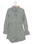 Vorschaubild 1 von Kinder Blusenkleid Gr. 8/128 Grau Sterne Casual Baumwolle