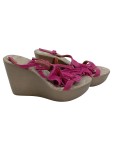 Vorschaubild 1 von Sandalen Damen Pink Gr. 39 Keilabsatz Fransen Plateau Bohemian