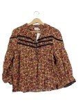 Vorschaubild 1 von Bluse Damen Mehrfarbig Gr. 40/L Viskose Blumenmuster Feminin Casual
