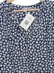 Vorschaubild 4 von LIA FOL Damen Bluse Gr. 54 Blau Weiß Blumenmuster Ärmellos Top