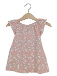Vorschaubild 1 von Mädchen Freizeitkleid Gr. 86 Pink mit Hasenmuster Baumwolle