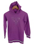 Vorschaubild 1 von Mädchen Kapuzenpullover Gr. 140 Lila Logo Glitzer Casual