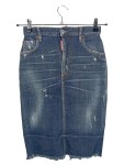 Vorschaubild 1 von Damen Jeansrock Gr. 34/XS Blau Distressed Denim Rock