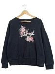 Vorschaubild 1 von Damen Sweatshirt Blumenprint Gr. 42/XL Schwarz Casual