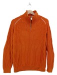 Vorschaubild 1 von Herren Pullover Orange Rippstrick Einheitsgröße Casual Baumwolle