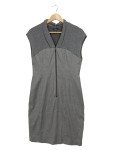 Vorschaubild 1 von Damen Businesskleid Gr. 38 Grau Ärmellos Strukturmuster