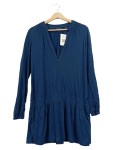 Vorschaubild 1 von Freizeitkleid Damen Blau Gr. 40/L Stoff Uni Casual Frühjahr/Sommer 87 cm