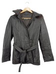 Vorschaubild 1 von Damen Lederjacke Gr. 40/L Braun mit Pelzkragen Elegant