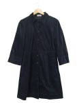 Vorschaubild 1 von Blusenkleid Damen Schwarz Gr. 38 Baumwolle Uni Casual Freizeit Knopf
