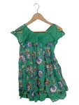 Vorschaubild 1 von Mädchen Sommerkleid Gr. 152 Grün Blumenmuster Casual Baumwolle