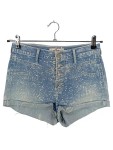 Vorschaubild 1 von Damen Jeansshorts Gr. 26 Blau Casual Punkte High Waist