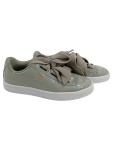 Vorschaubild 1 von Damen Sneaker Low Gr. 38 Grau Schleife Lack Optik Freizeit Schuhe