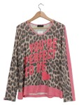 Vorschaubild 1 von SCHIFFHAUER Damen Pullover Animal Print Schriftzug Strass Mehrfarbig 38/M