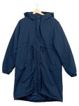 Vorschaubild 1 von Parka Damen Gr. 40/L Blau Baumwolle Uni Casual Nicht angegeben