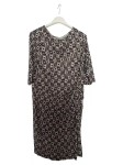 Vorschaubild 1 von Etuikleid Damen Braun Gr. 46/3XL Viskose Geometrisch Business