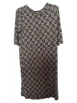 Vorschaubild 2 von Etuikleid Damen Braun Gr. 46/3XL Viskose Geometrisch Business