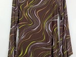 Vorschaubild 3 von Freizeitkleid Damen Gr. 40/L Braun Viskose Grafisch Modern 87 cm