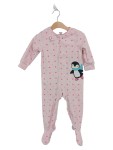 Vorschaubild 1 von Baby Schlafanzug Rosa mit Pinguin & Punkten Gr. 86 (18 Monate)