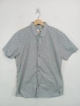 Vorschaubild 2 von Herren Freizeithemd Kurzarm Blau Gr. 38 Casual Muster