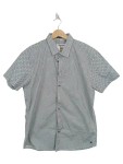 Vorschaubild 1 von Herren Freizeithemd Kurzarm Blau Gr. 38 Casual Muster