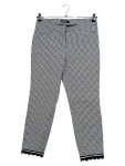 Vorschaubild 1 von Cargohose Damen Schwarz Gr. W29/38/M Baumwolle Viskose Elasthan Kariert