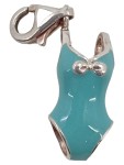 Vorschaubild 1 von Charm Anhänger Badeanzug Türkis Emaille 925 Silber