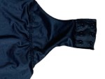 Vorschaubild 4 von Damen Body Ärmellos Blau Gr. 38/M Basic Raffungen