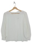 Vorschaubild 1 von Damen Bluse Gr. 36/S Weiß Spitzenärmel Elegant Langarm