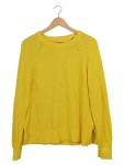 Vorschaubild 1 von Pullover Herren Gelb Gr. 52/L Baumwolle Rippstrick Casual Langarm Alltag