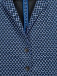Vorschaubild 2 von Blazer Damen Gr. 40 Blau Geometrisch Elegant Business Jacke