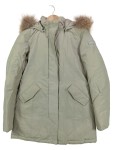 Vorschaubild 1 von Damen Parka Gr. 38/M Outdoor Winterjacke Beige Fellkapuze