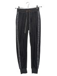 Vorschaubild 1 von Velours Hose mit Streifen Jogginghose Damen Schwarz Gr. 34 XS