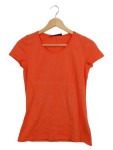 Vorschaubild 2 von Damen T-Shirt Orange Gr. 36/S Basic Kurzarm Baumwolle Freizeit