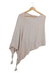 Vorschaubild 1 von , Damen Poncho Strick Cape Beige UNI Ärmellos Freizeit