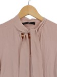 Vorschaubild 6 von Damen Bluse Elegant Rosa Langarm Schleife Uni Gr. 36/S