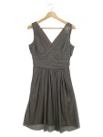 Vorschaubild 1 von Festliches Cocktailkleid Damen Grau Gr. 36 S Ärmellos Strass