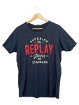 Vorschaubild 1 von Herren T-Shirt Logo Print Blau Gr. 48/M Casual Baumwolle