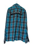 Vorschaubild 2 von Herren Freizeithemd Langarm Kariert Türkis Baumwolle Gr. XL