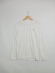 Vorschaubild 2 von Herren Langarmshirt Basic Logo Weiß Gr. 48 M Baumwolle