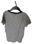 Vorschaubild 3 von Damen T-Shirt gestreift V-Ausschnitt Baumwolle Gr. 36/S Weiß