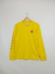 Vorschaubild 2 von Herren Langarmshirt Gr. 46/S Gelb Sportlich Logo Baumwolle